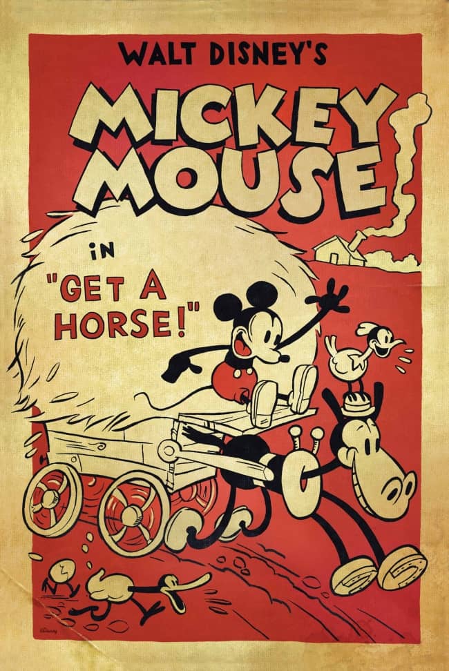 Affiche de Mickey à cheval